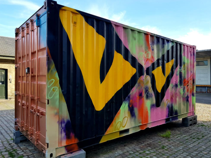 Container med grafitti
